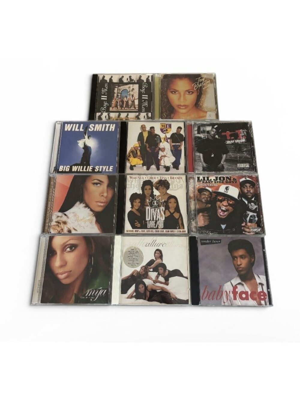 Lot 11 Vintage CDs Rap R&B 90s Will Smith Toni Braxton Mya Baby Face